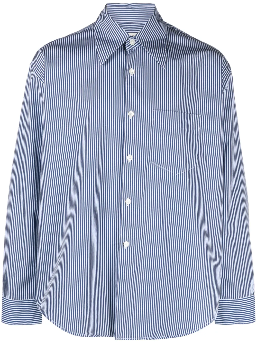 Our Legacy Coco 70s Striped Shirt In Blue