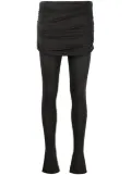 Blumarine skirt-overlay skinny trousers - Grey