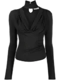 Blumarine cut-out jersey top - Grey