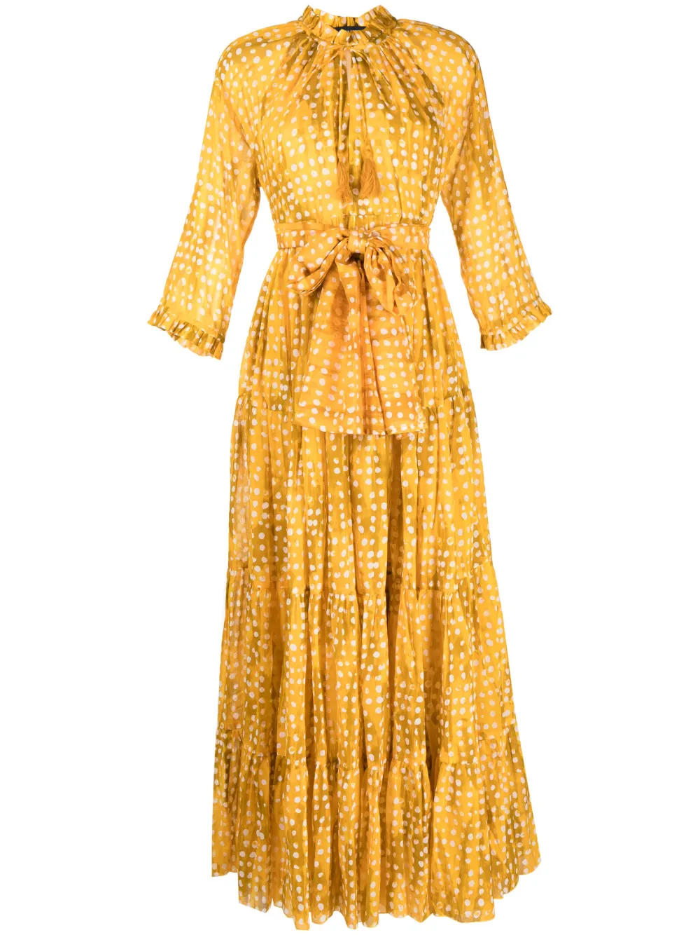 Samantha Sung Eden Brushed Dots-print dress