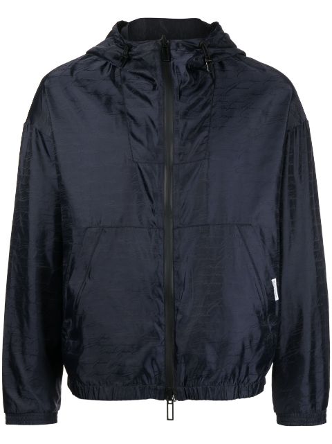 Emporio Armani logo-print hooded jacket Men