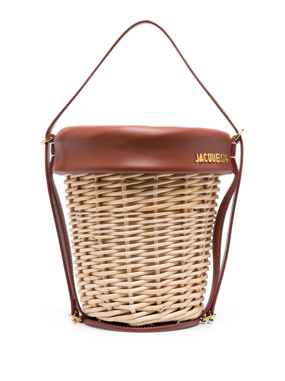 Shop Jacquemus Le Panier Seau Bucket Bag In Neutrals