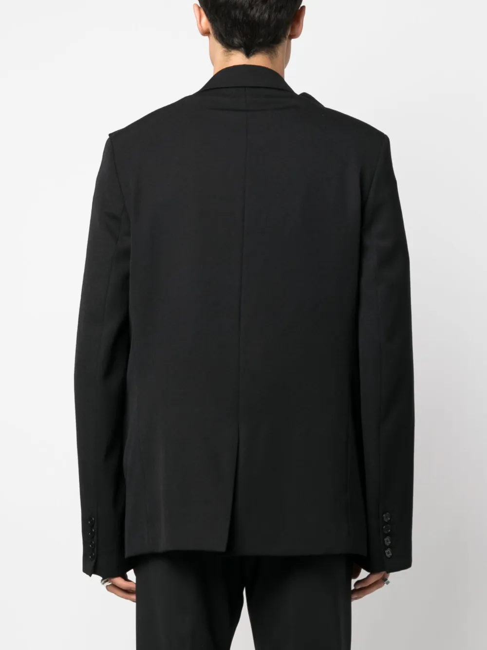 Shop Botter Single-breasted Virgin-wool Blazer In Black