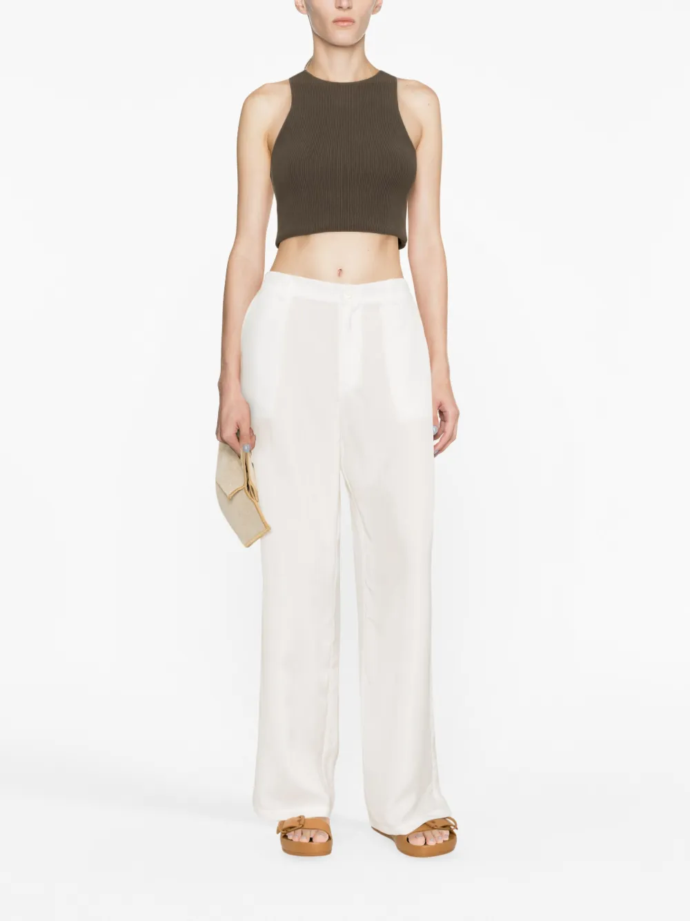 P.A.R.O.S.H. High waist broek - Wit