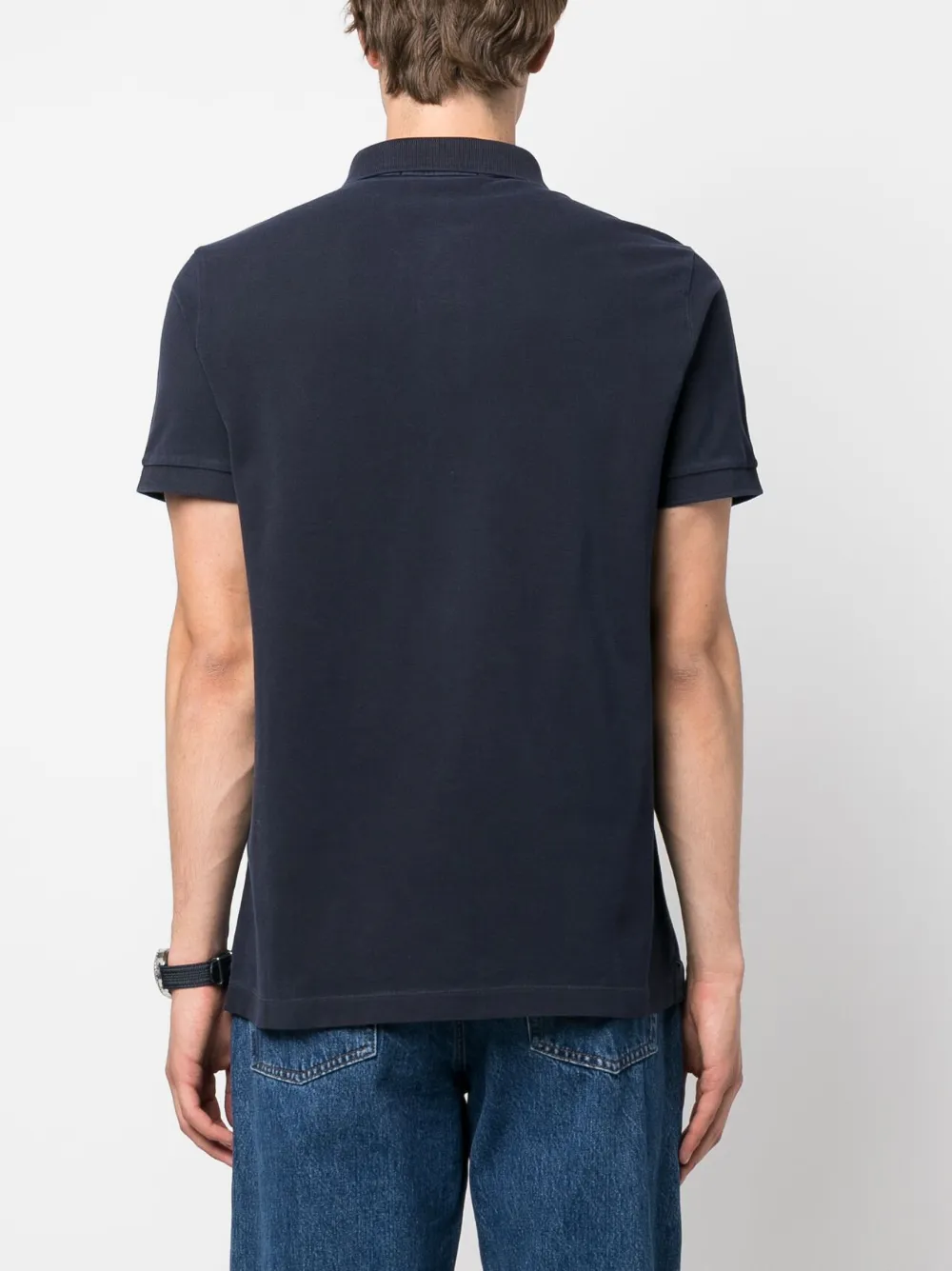 STONE ISLAND LOGO-PATCH POLO SHIRT
