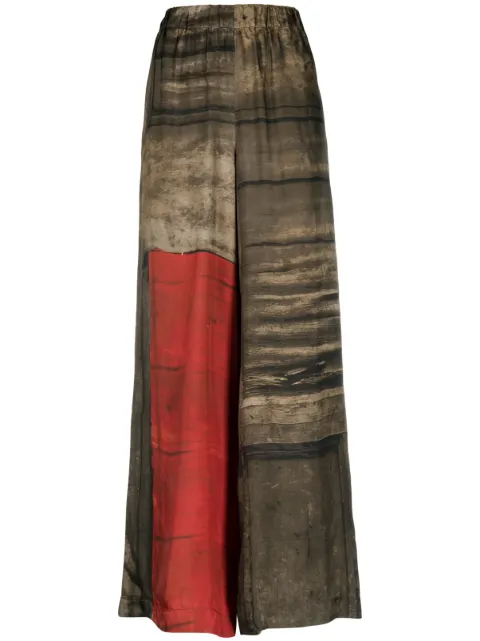Uma Wang printed wide-leg trousers