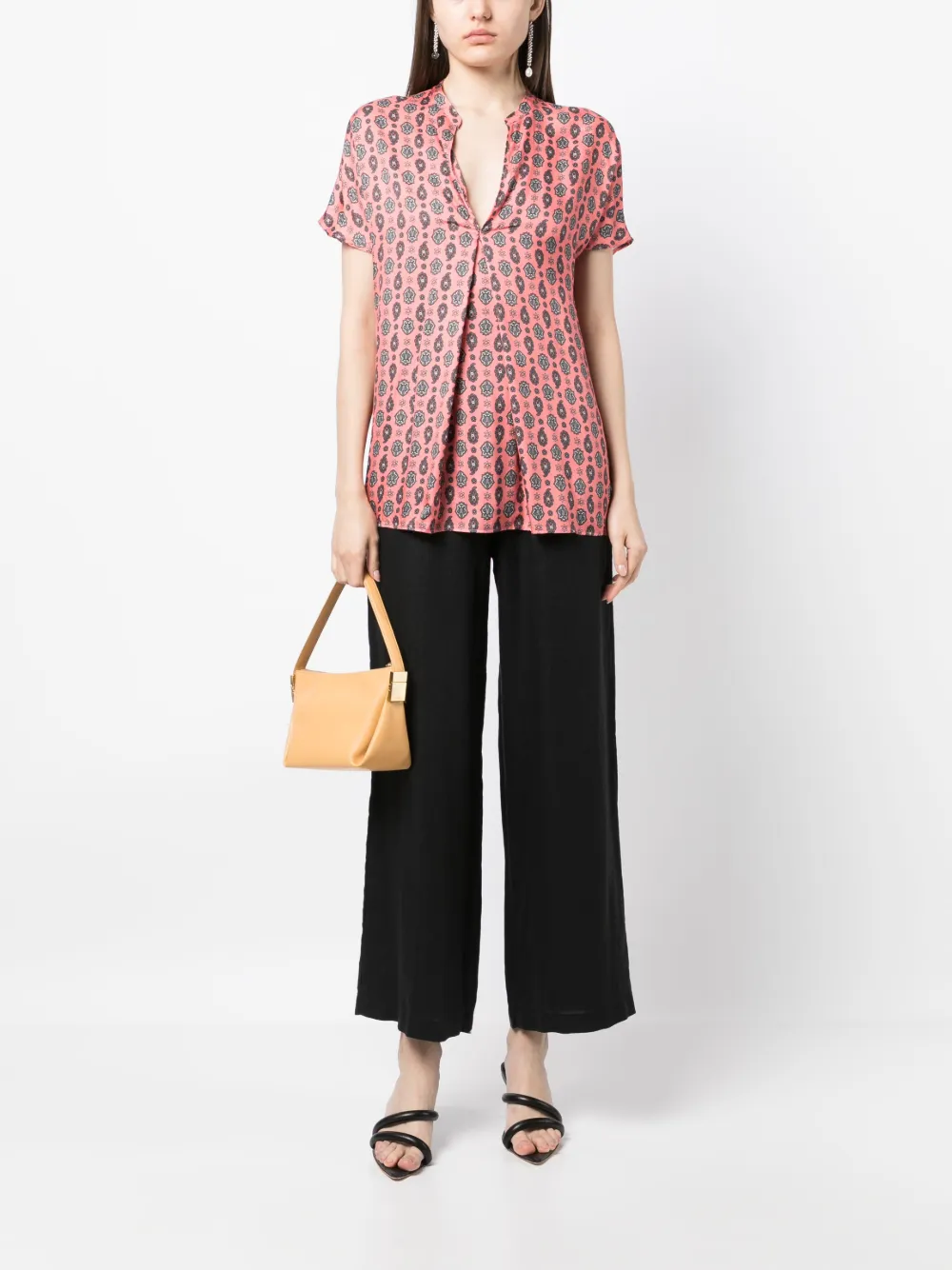 ASPESI Blouse met paisley-print - Roze
