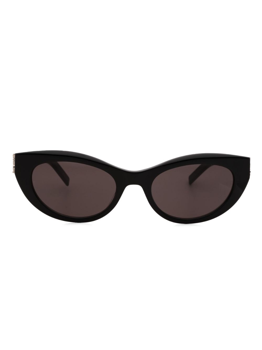 Saint Laurent Logo-lettering Cat-eye Frame Sunglasses In Black
