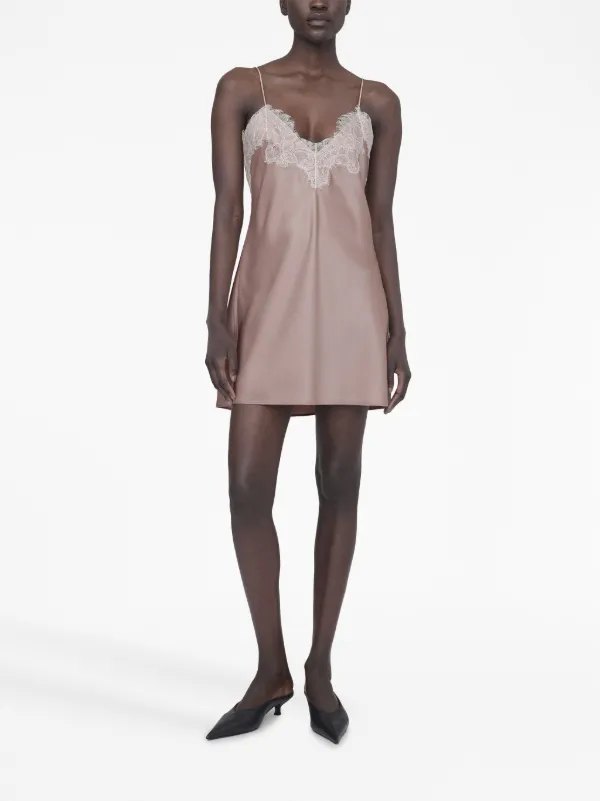 Anine bing store pink slip dress