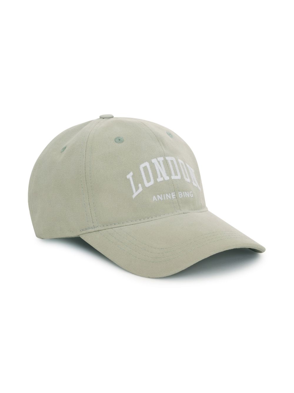 ANINE BING logo-embroidered cotton baseball cap - Groen