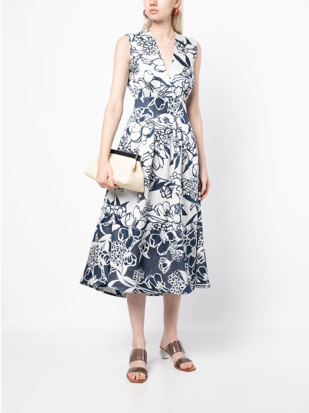 Silvia Tcherassi Jurk met print - Blauw