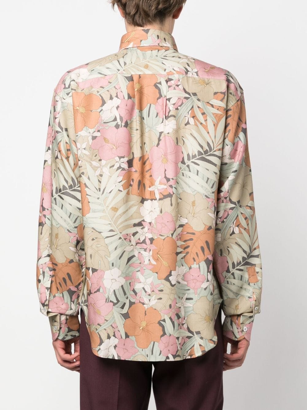 Shop Tom Ford Floral-print Button-down Shirt In Green