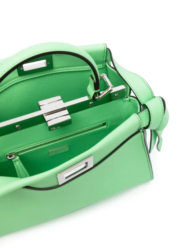 FENDI Mini Peekaboo Leather Bag Green FARFETCH IE