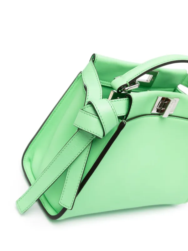 FENDI Mini Peekaboo Leather Bag Green FARFETCH IE