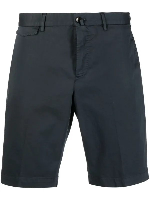 PT Torino Above-knee Cotton Chino Shorts in Blue