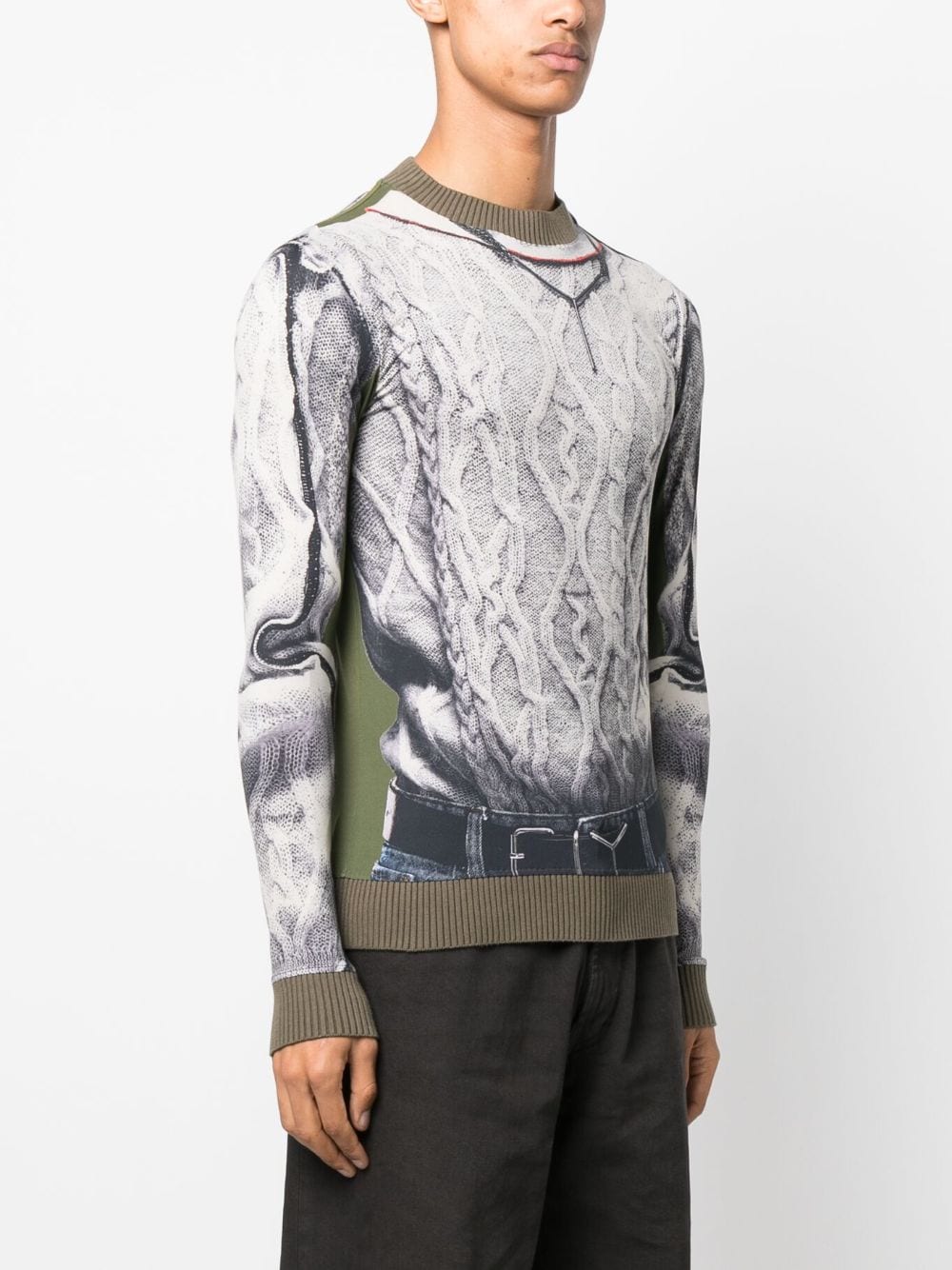 Shop Y/project X Jean Paul Gaultier Trompe L'oeil Sweatshirt In Neutrals