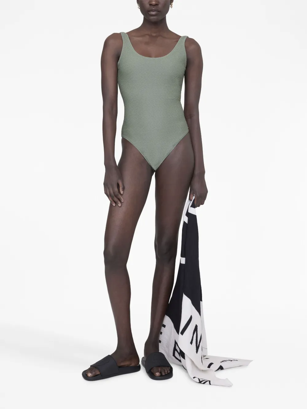 Anine Bing Jace One Piece In Artichoke In Green