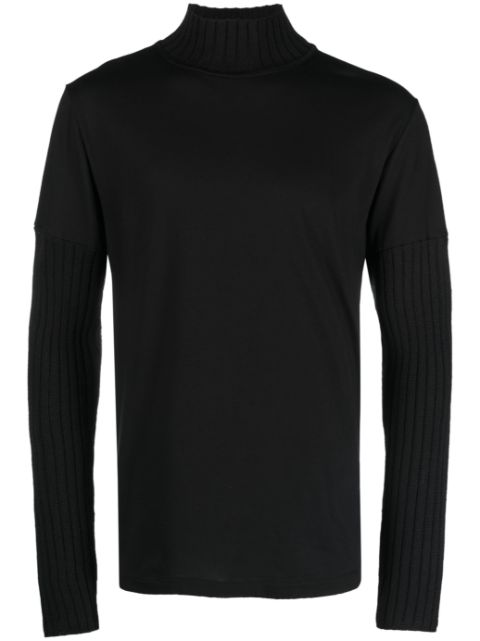 MM6 Maison Margiela ribbed-detail high-neck sweatshirt