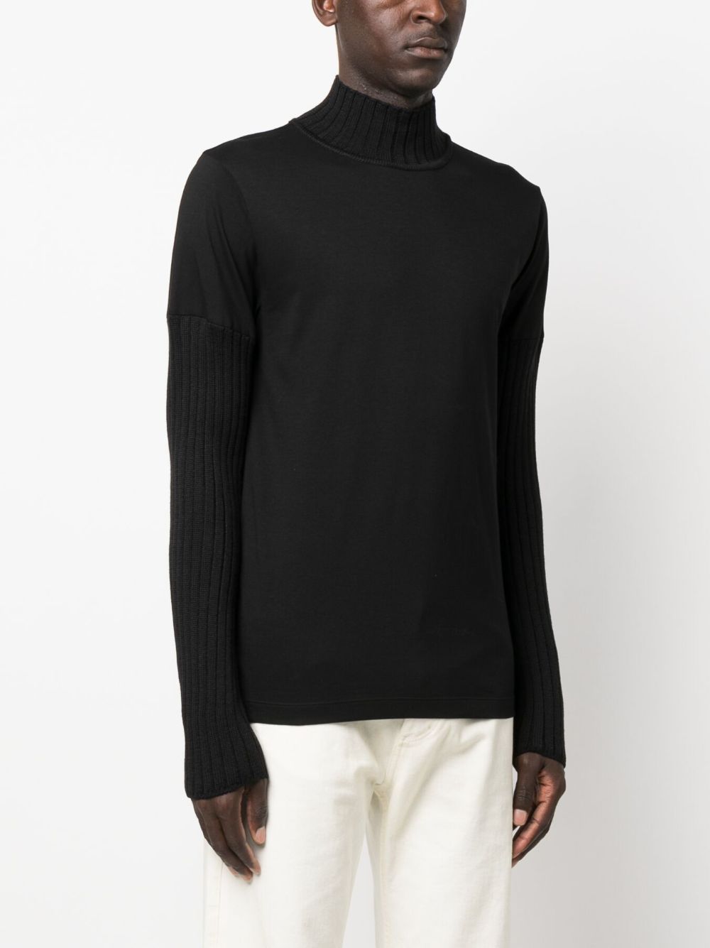 MM6 Maison Margiela ribbed-detail high-neck sweatshirt Men