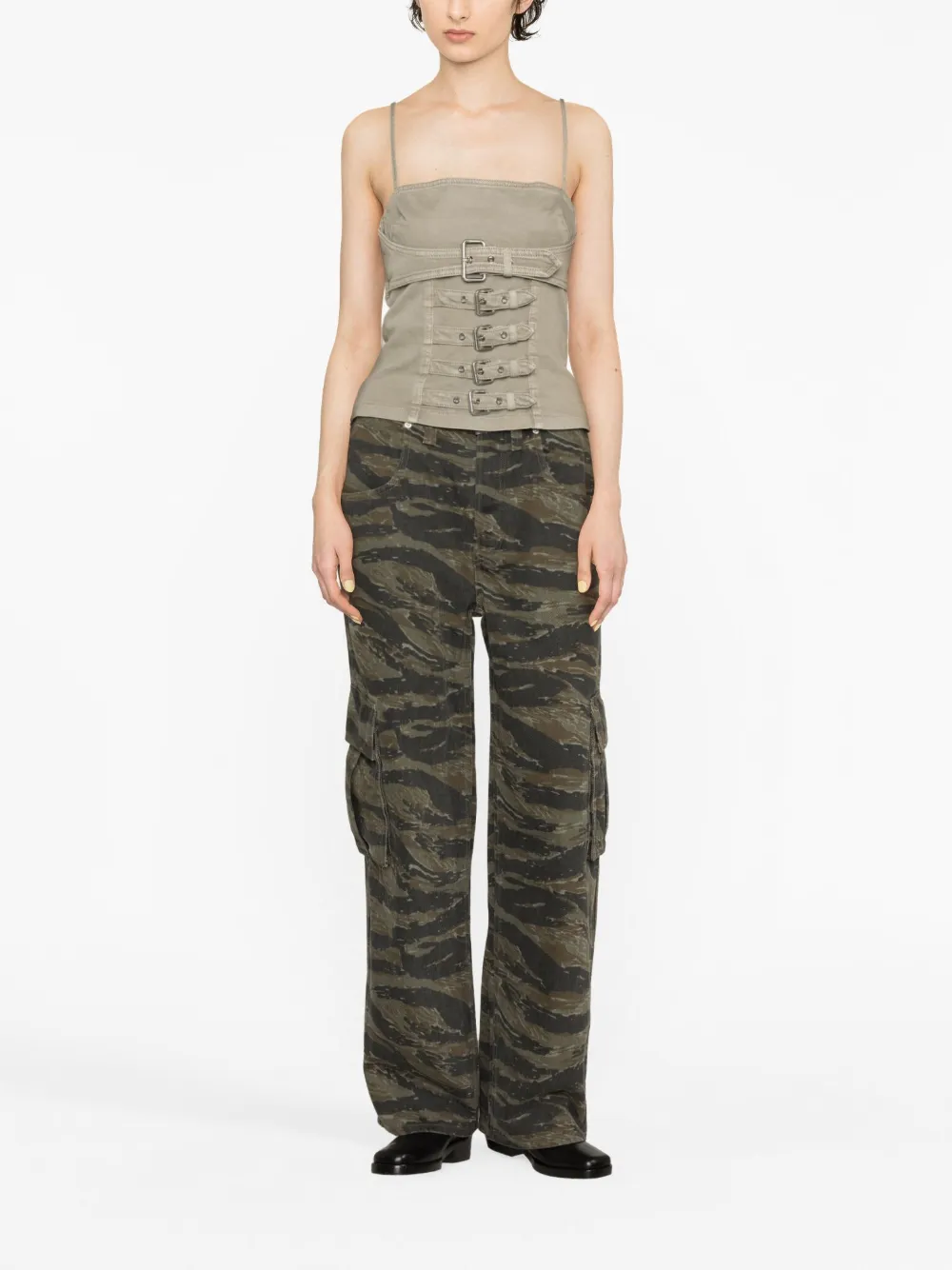 Blumarine buckle-embellished Denim Tank Top - Farfetch