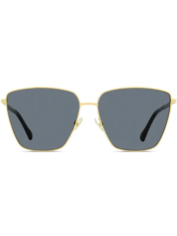 Jimmy Choo Eyewear Lavi Square Frame Sunglasses Jimmy Choo Lavi/S 06J/HA Square Gold Havana Sunglasses  main image 4