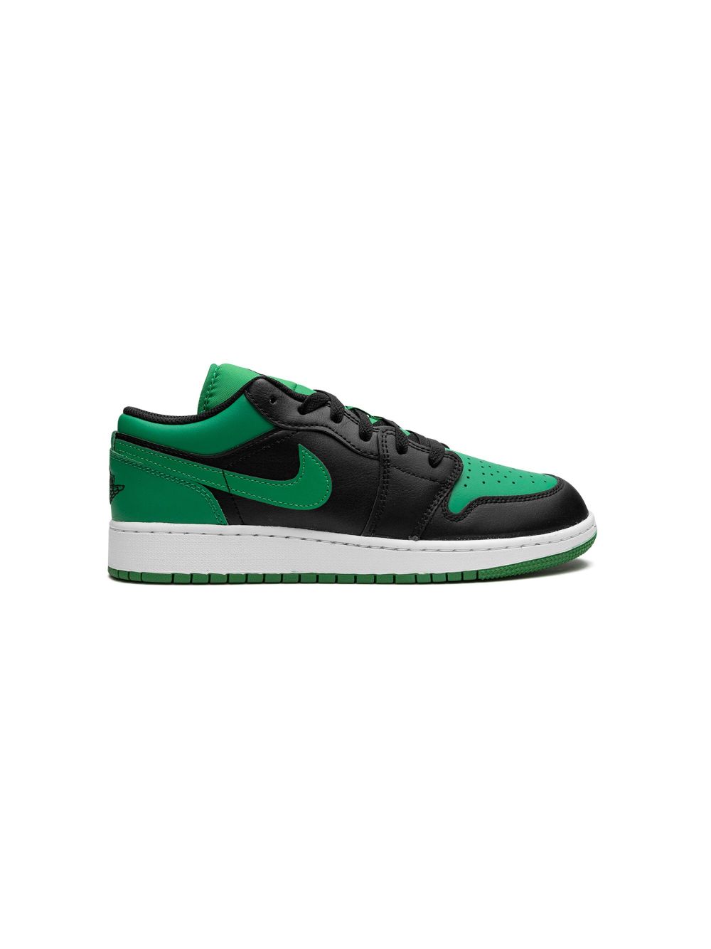 Shop Jordan Air  1 Low "lucky Green" Sneakers In Black