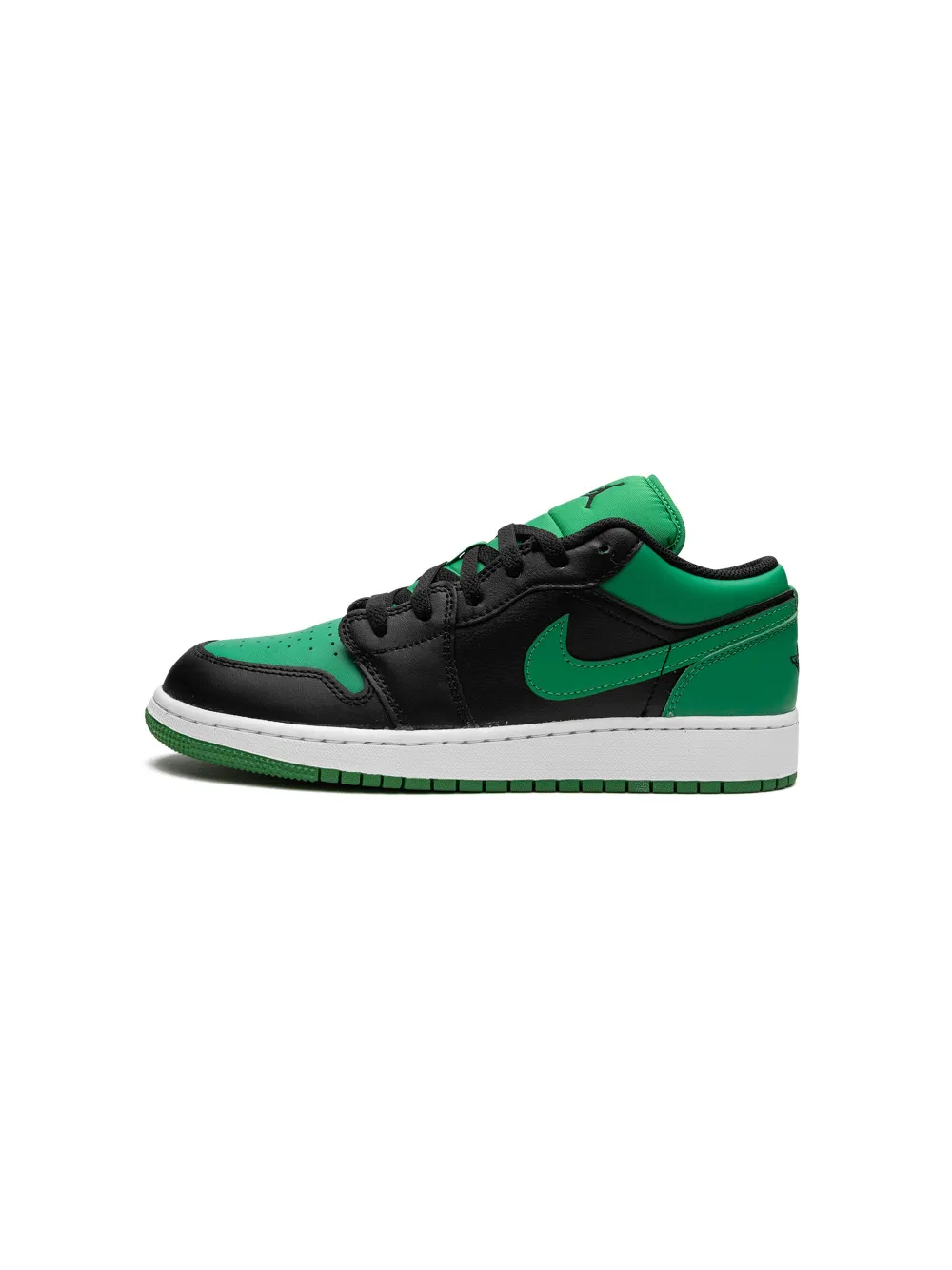 Shop Jordan Air  1 Low "lucky Green" Sneakers In Black