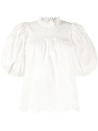 ulla johnson パフスリーブブラウス Ulla Johnson パフスリーブ ブラウス | ホワイト | FARFETCH JP