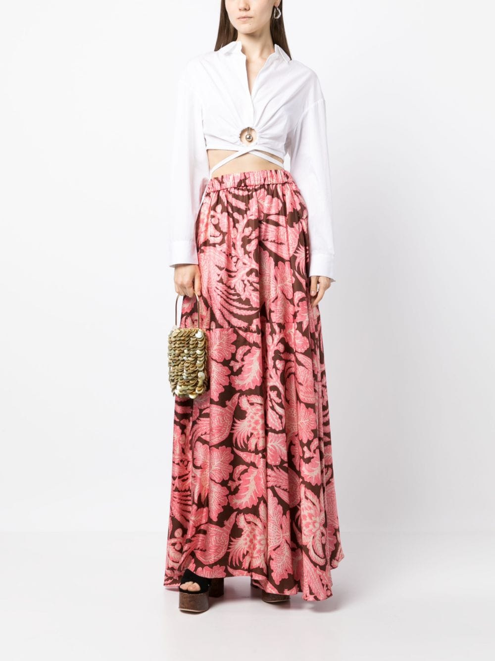 Biyan Asymmetrische maxi-rok - Roze