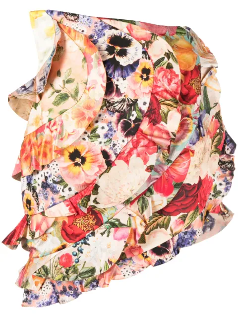 ZIMMERMANN falda con estampado floral