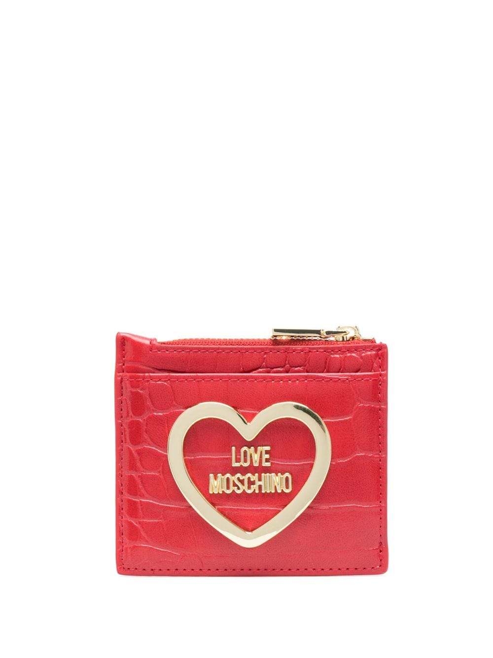 Love Moschino Portemonnee met logoplakkaat Rood