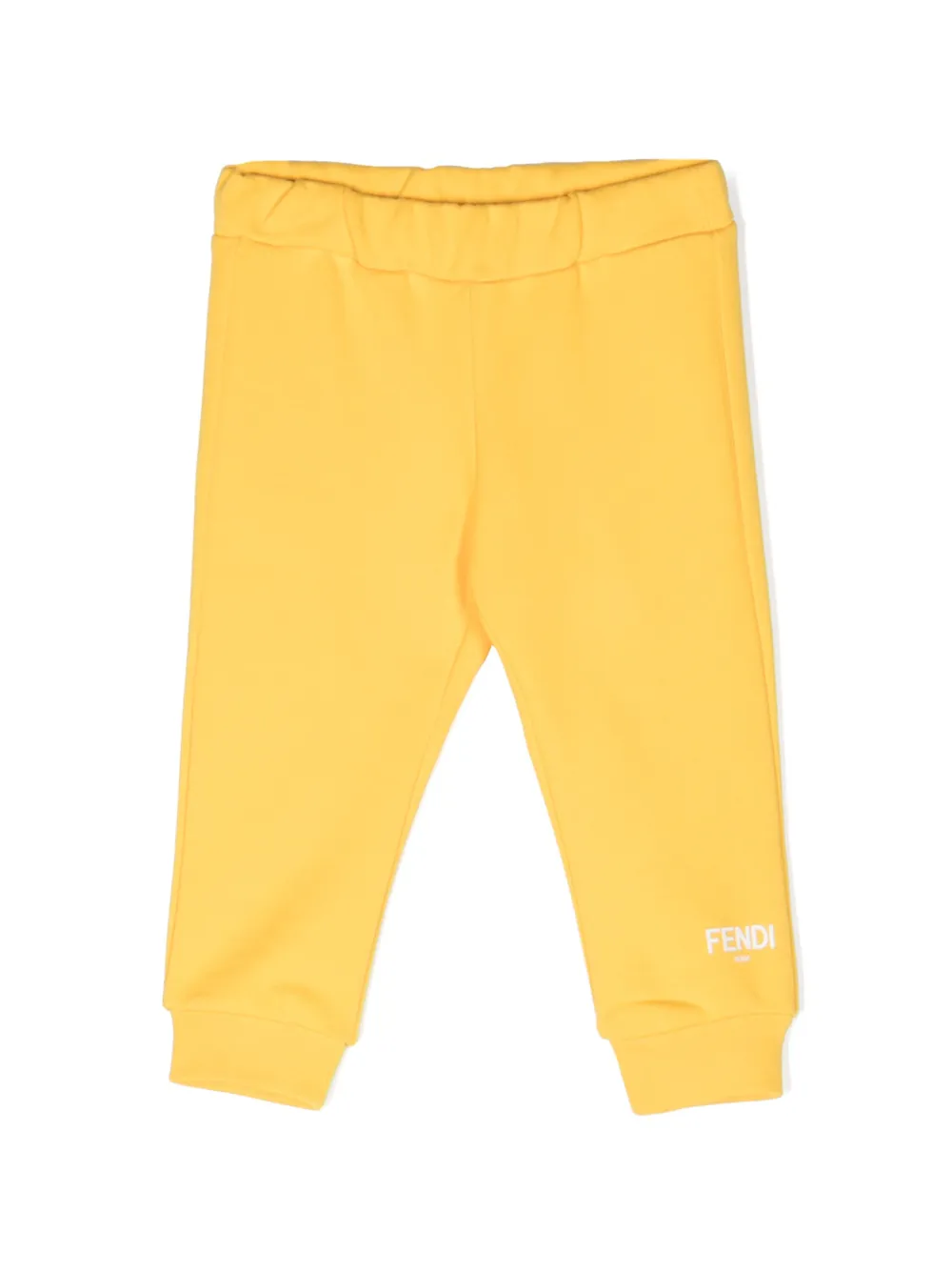 Fendi Kids Trainingsbroek met logoprint Geel