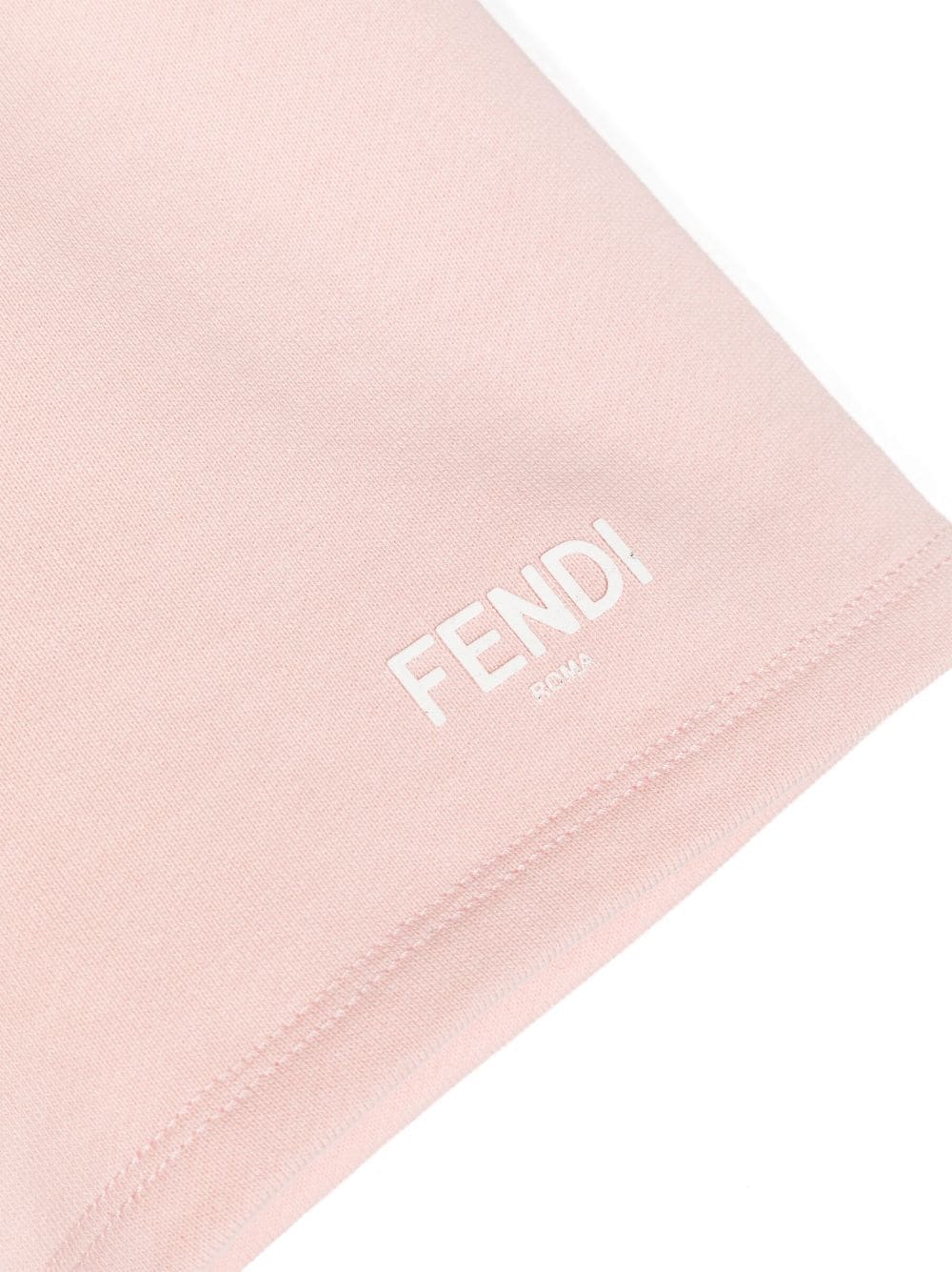 Shop Fendi Logo-print Cotton Shorts In Pink