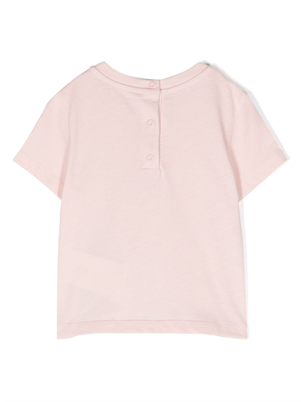 Shop Fendi Logo-print Cotton T-shirt In Pink