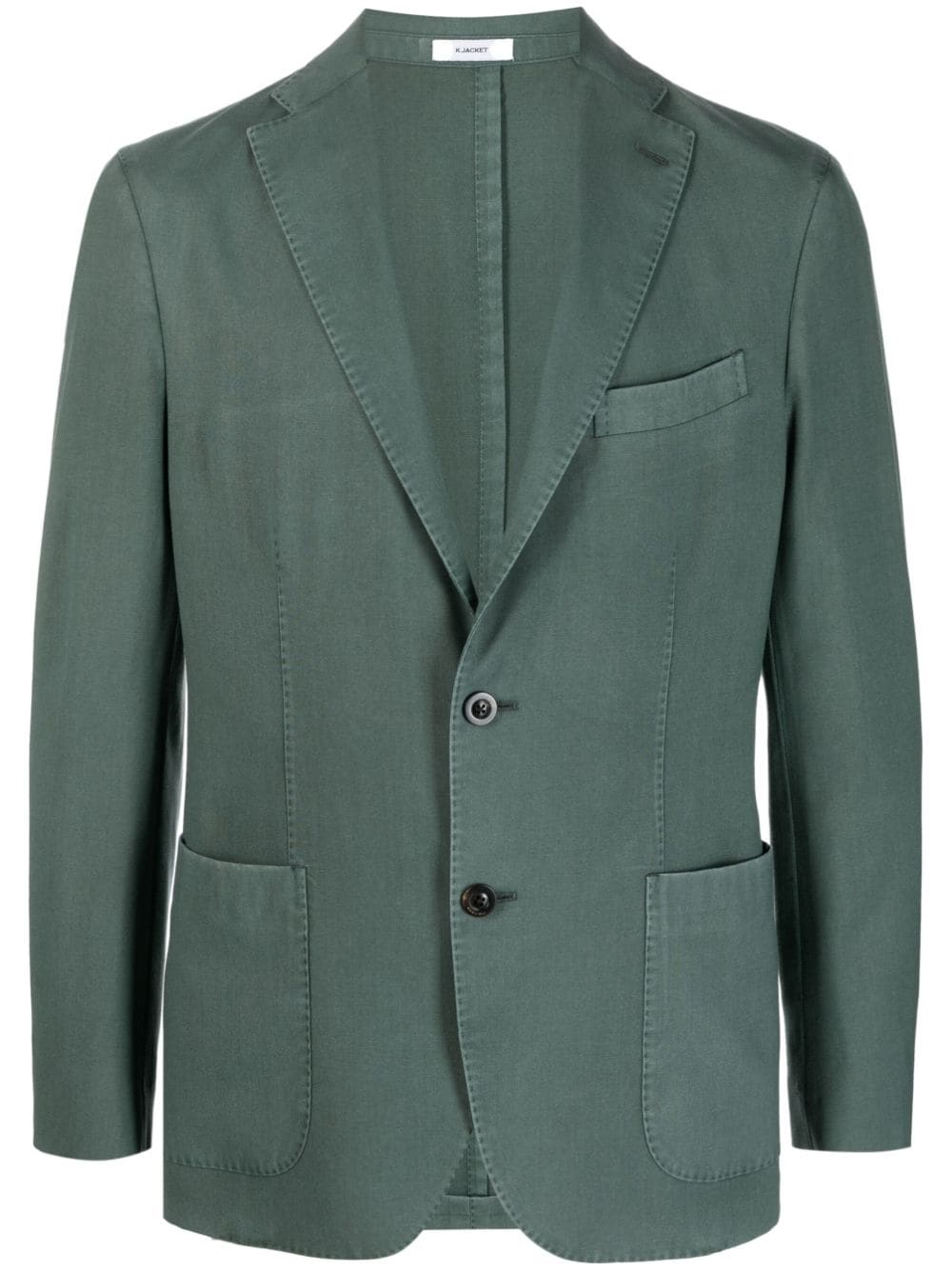 boglioli blazer en laine à simple boutonnage - vert