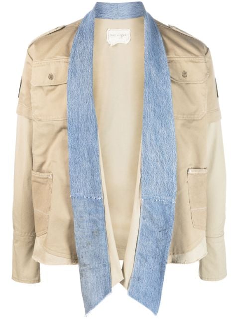 Greg Lauren two-tone cotton military jacket