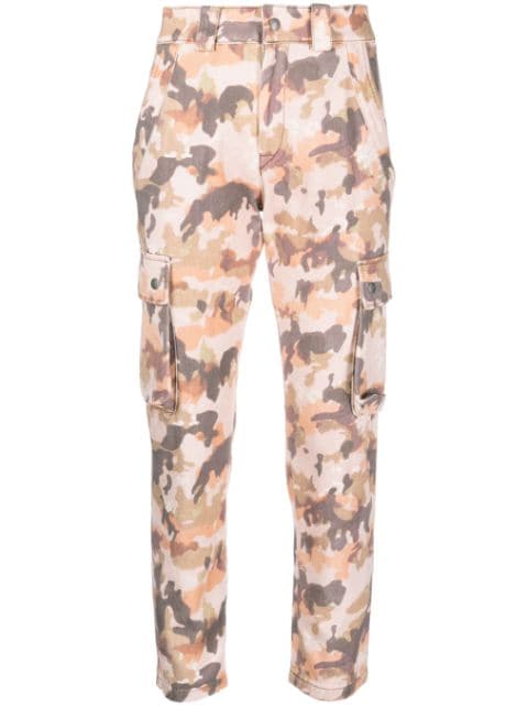 ISABEL MARANT camouflage-print cropped jeans