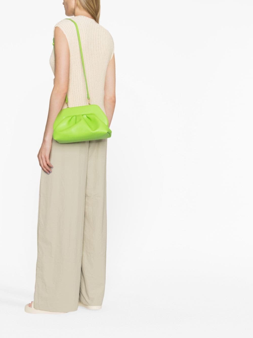 Shop Themoirè Bios Pleated Clutch Bag In Green