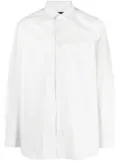 Raf Simons slogan-print button-up shirt - Grey