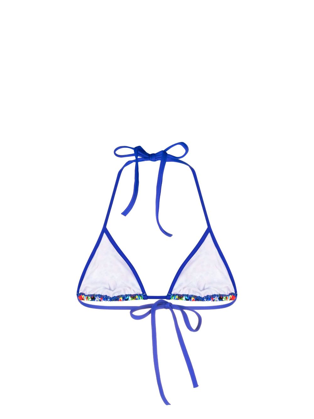 Shop Dsquared2 Graphic-print Triangle Cup Bikini Top In Blue