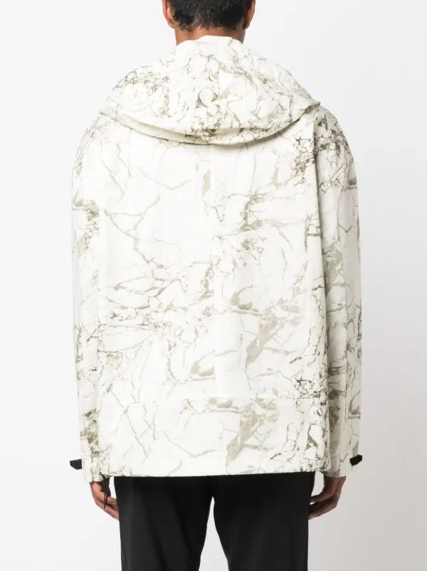 A-COLD-WALL* marble-print zip-up Jacket | Neutrals | FARFETCH AZ