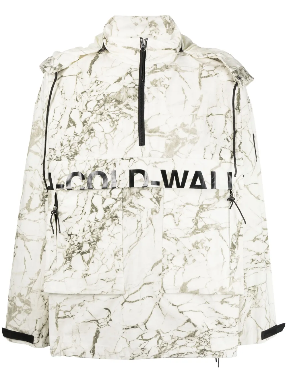 Image 1 of A-COLD-WALL* marble-print zip-up jacket