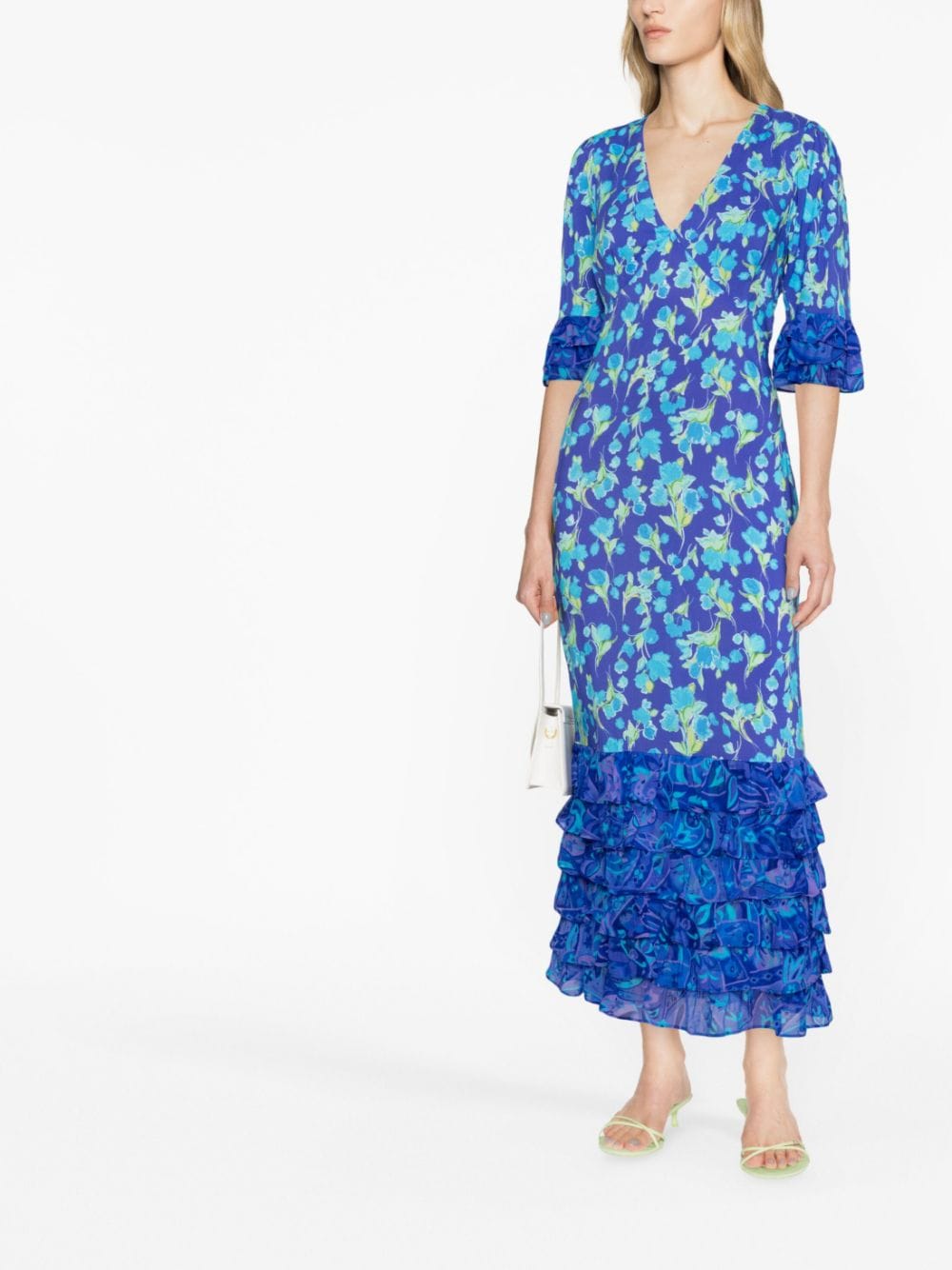 Rixo Mari floral-print Ruffled Maxi Dress - Farfetch