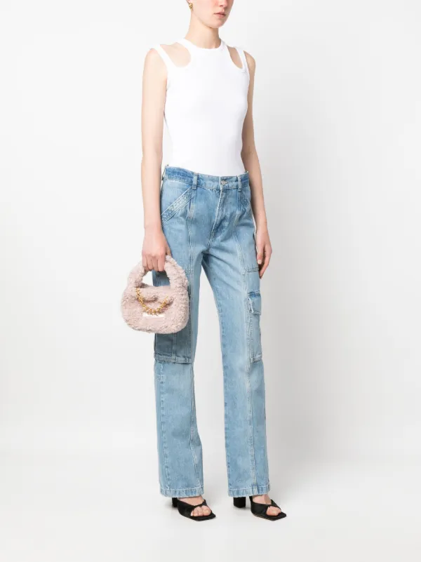 Love moschino top handle mini fur sale