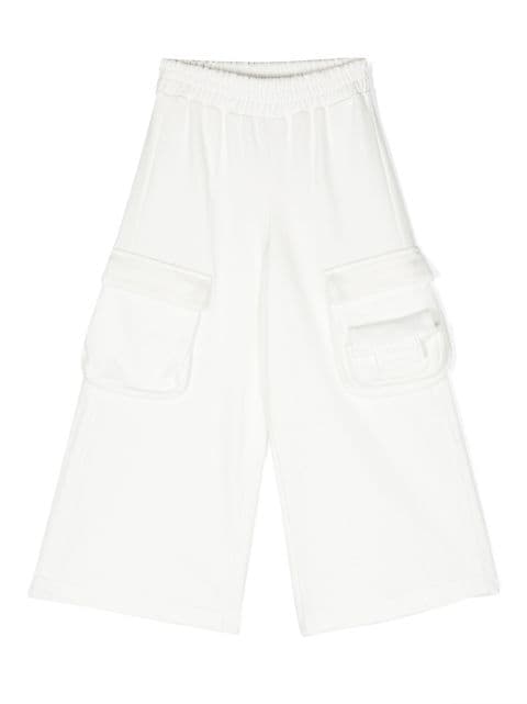 Fendi Kids wide-leg cotton track pants