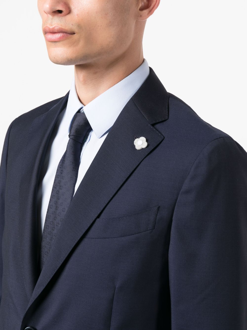 Shop Lardini Single-breasted Wool Suit In Blue