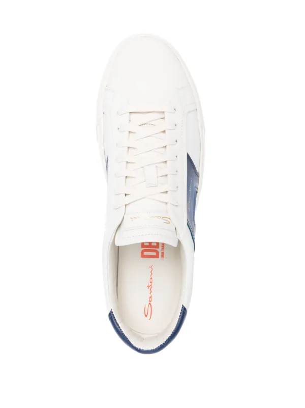 スニーカー Santoni \"Double Buckle\" sneakers White Santoni Double Buckle Leather Sneakers | White | FARFETCH