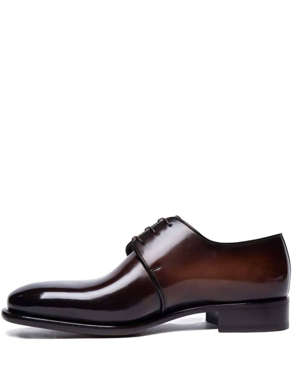 Santoni leather derby shoes Brown