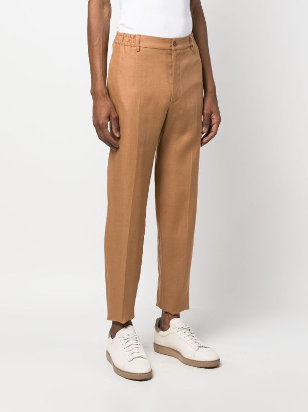 Mens tailored linen on sale trousers