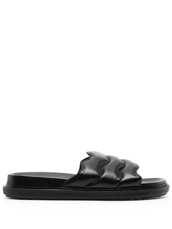 サンダル レザー MARNI ブラック・ホワイト MARNIの 42 ブラック サボサンダル レザー マルニ 新品 J7423 - MARNI 4月10日までの出品 靴